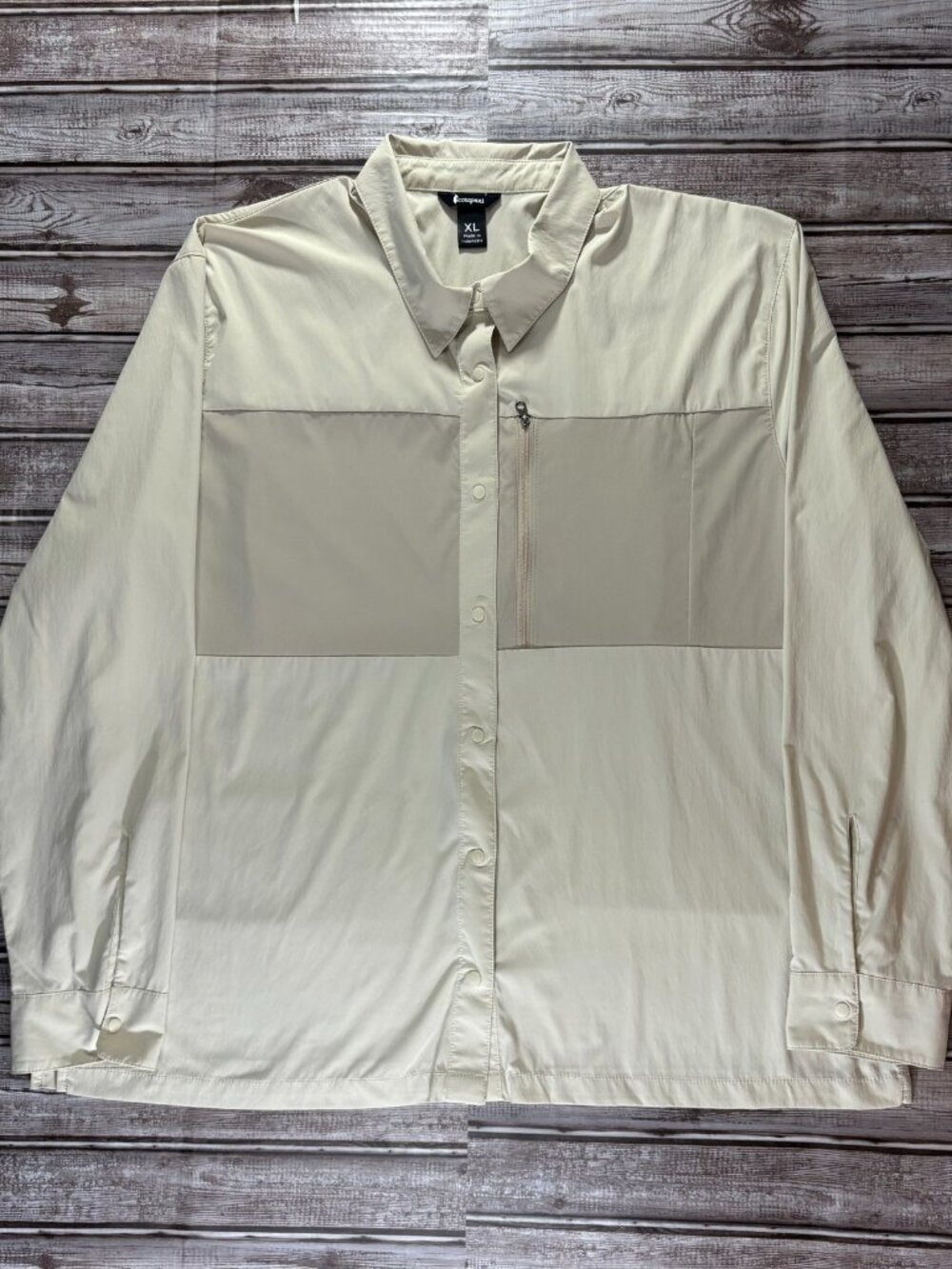 Cotopaxi Sumaco Long Sleeve Shirt sz XL Beige Gorpcore Lightweight NWOT mspr $95